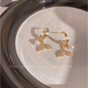 Mermaid Tail Drop Earrings